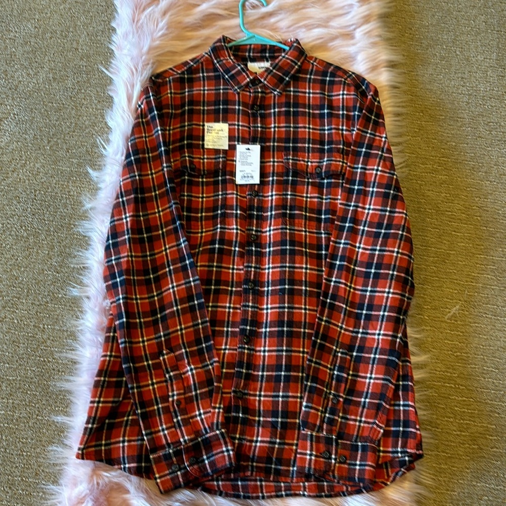NWT Sonoma The Supersoft Flannel Red/Navy Plaid Large Tall LT